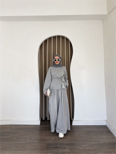 Diva Pantolonlu Takım - Gri