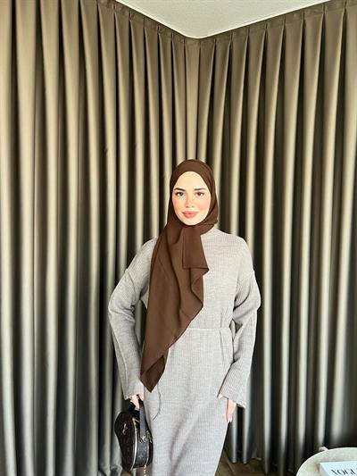 Dora Triko Elbise Bej