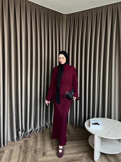 Dora Triko Elbise Bordo