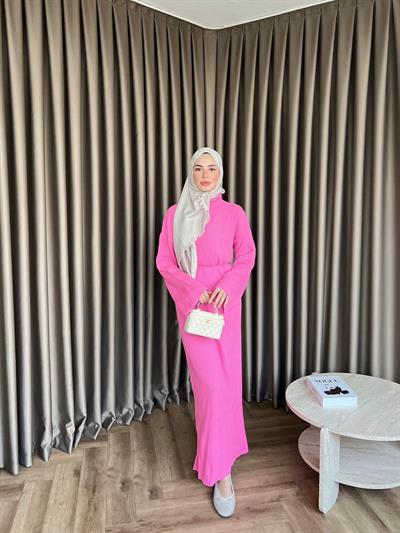 Dora Triko Elbise Pembe