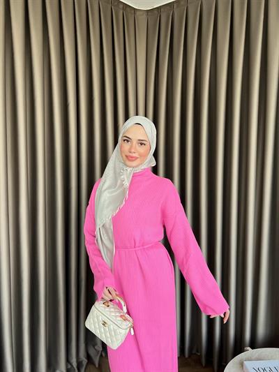 Dora Triko Elbise Pembe