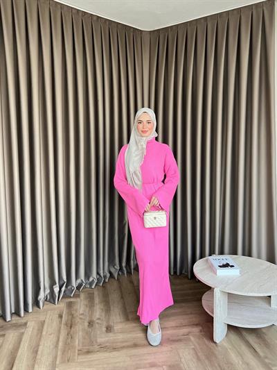 Dora Triko Elbise Pembe