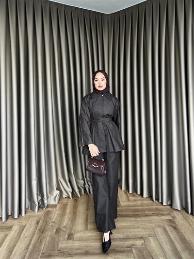 Doria Fermuarlı Takım - Acı Kahve