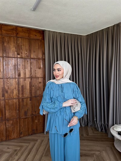 Dubai Dantel Takım - İndigo