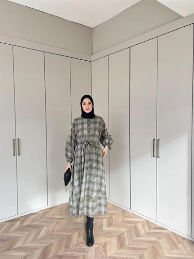 Ekorse Elbise - Yeşil