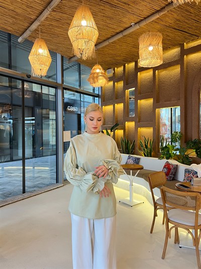 Es Balon Kol Gömlek - Yeşil