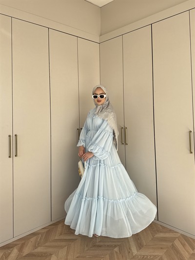 Esso Şifon Elbise - Bebe mavi(ÖN SİPARİŞ)