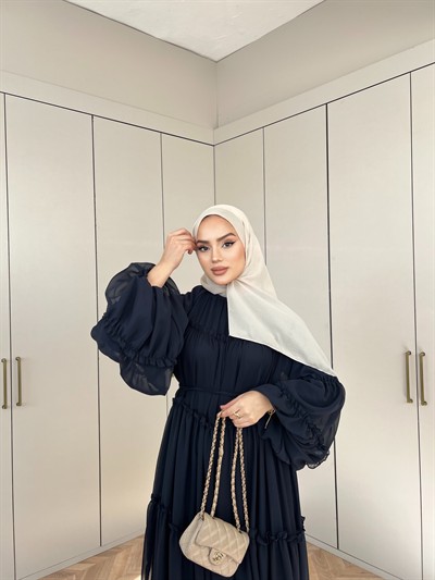 Esso Şifon Elbise - Siyah(ÖN SİPARİŞ)