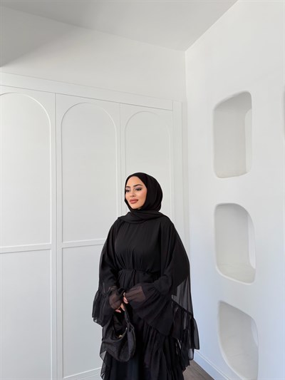 Eyşa Kimona Elbise - Siyah 