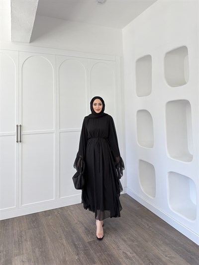 Eyşa Kimona Elbise - Siyah 