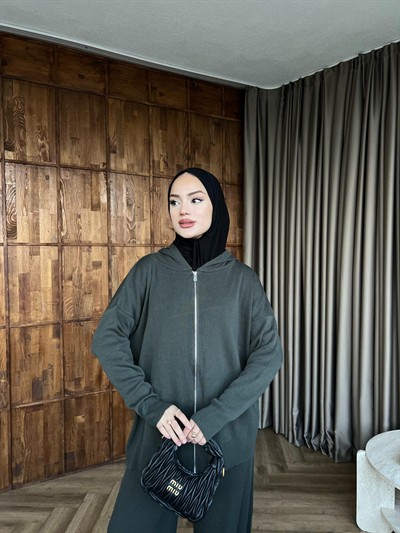 Fermuarlı Doray Takım - Yeşil