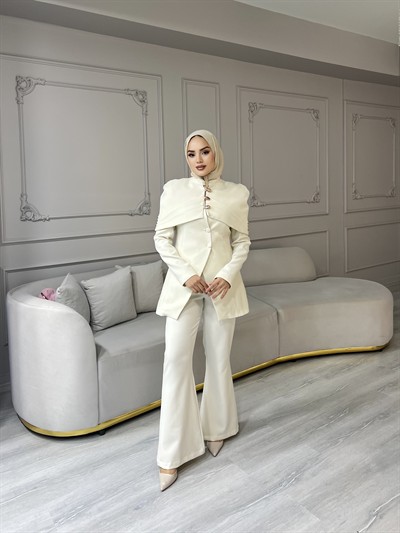 Fşy-Marci Gold Düğmeli Takım - Bej