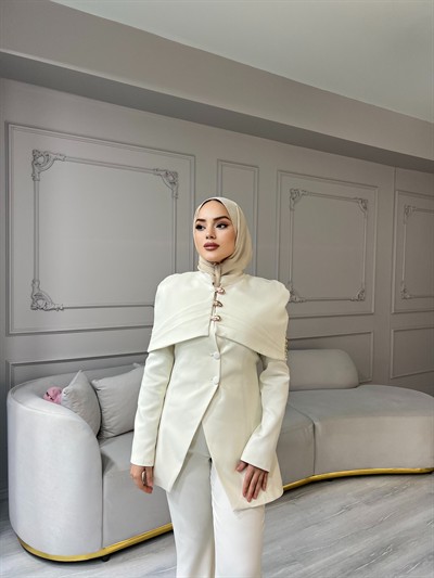 Fşy-Marci Gold Düğmeli Takım - Bej