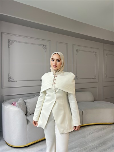 Fşy-Marci Gold Düğmeli Takım - Bej