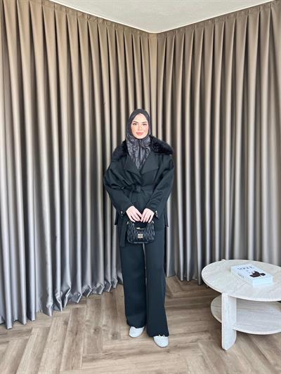 Gamas Kol Fermuarlı Takım Siyah