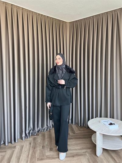 Gamas Kol Fermuarlı Takım Siyah