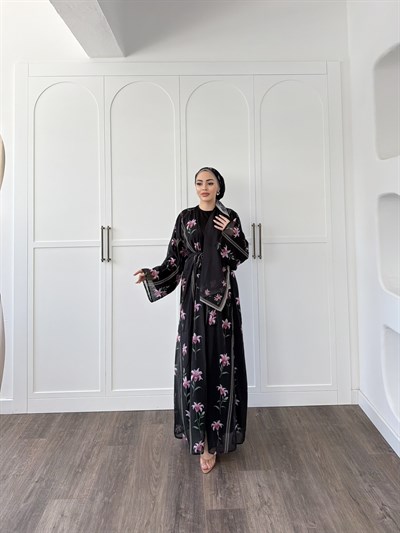 Geyyan Abaya Şal Hediyeli - Siyah