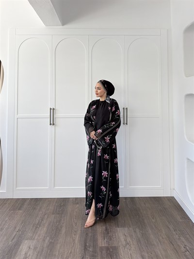 Geyyan Abaya Şal Hediyeli - Siyah