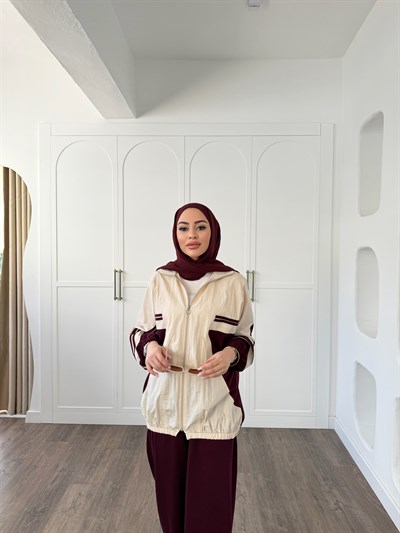 Gül Eşofman Takım - Bordo