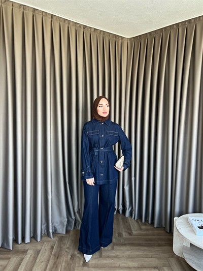 Hazen Düğmeli Kot Takım 