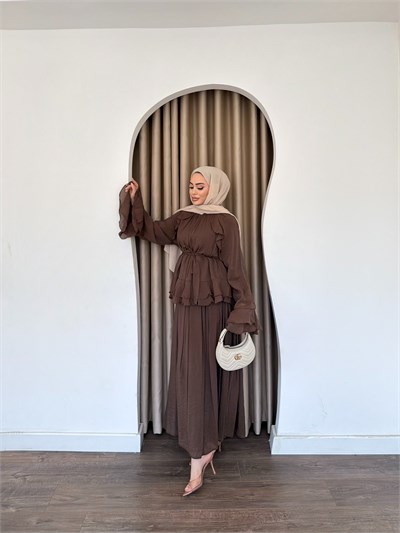 Helen Etekli Takım - Kahve