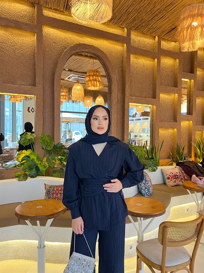 Helena Modal Gofre Pantolonlu Takım - Laci  ÖN SİPARİŞ 