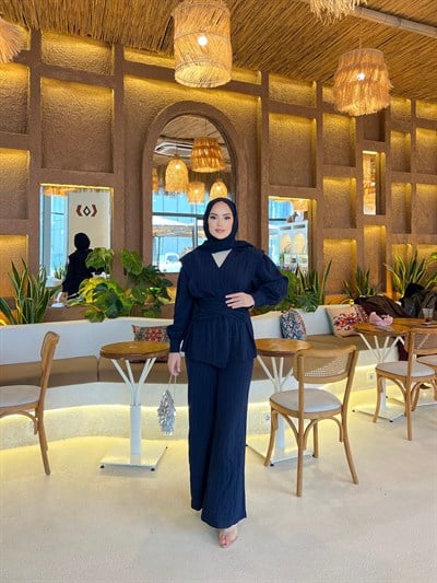 Helena Modal Gofre Pantolonlu Takım - Laci  ÖN SİPARİŞ 