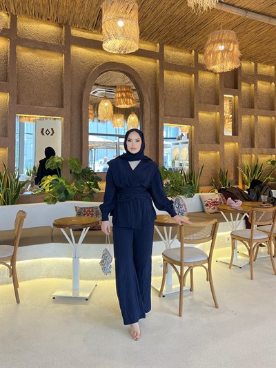 Helena Modal Gofre Pantolonlu Takım - Laci  ÖN SİPARİŞ 