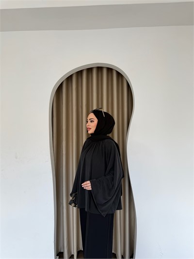 Hima İspanyol Kol Oysh Tunik -Siyah