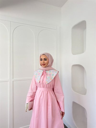 Hwm Bebe Yaka Elbise - Pembe