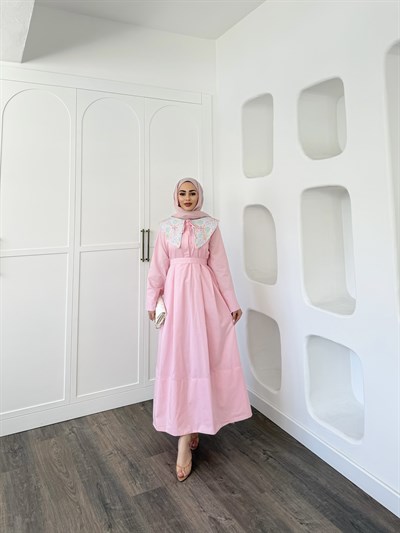 Hwm Bebe Yaka Elbise - Pembe