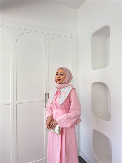 Hwm Bebe Yaka Elbise - Pembe