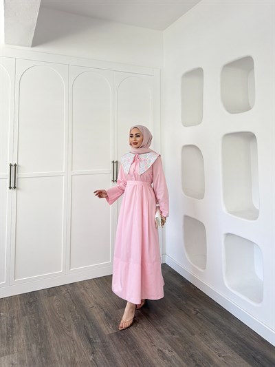 Hwm Bebe Yaka Elbise - Pembe