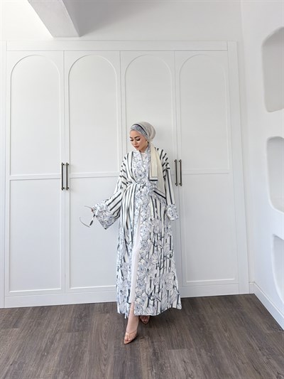 Hws Abaya Şal Hediyeli - Laci