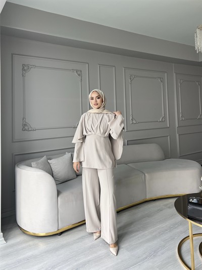 İlge Tensel Takım - Bej(ÖN SİPARİŞ)