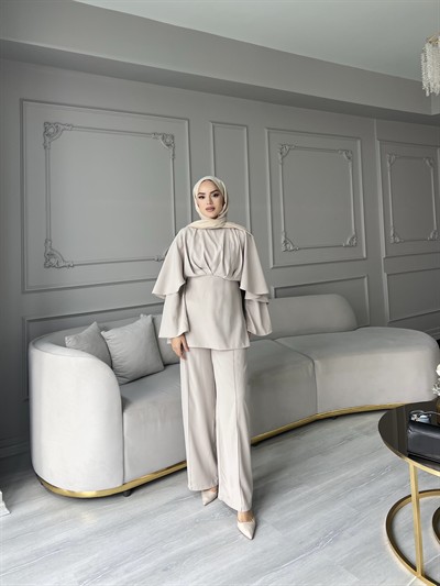 İlge Tensel Takım - Bej(ÖN SİPARİŞ)