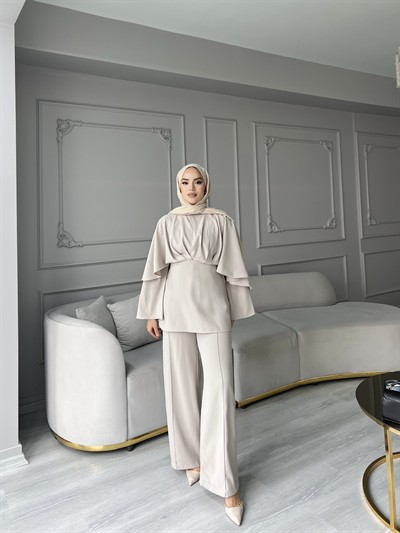 İlge Tensel Takım - Bej(ÖN SİPARİŞ)