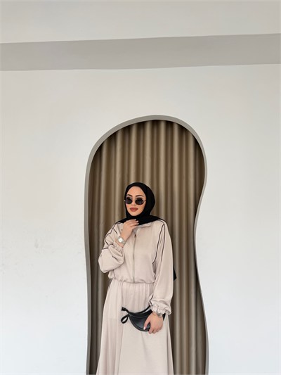 Jila Etekli Takım - Krem