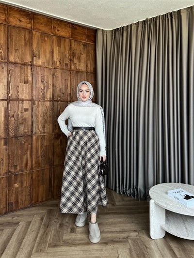 Kareli Vual Etek - Bej