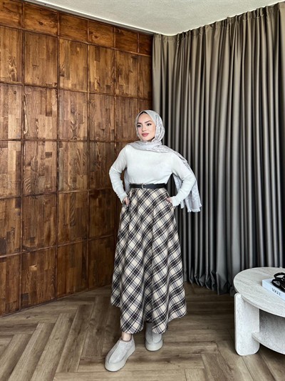 Kareli Vual Etek - Bej