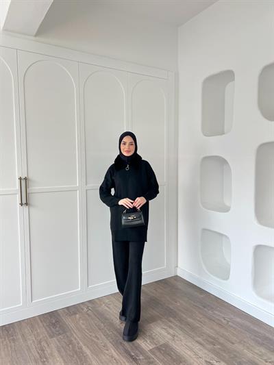 Karmen Triko Takım - Siyah (ÖN SİPARİŞ)