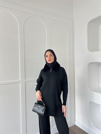 Karmen Triko Takım - Siyah (ÖN SİPARİŞ)