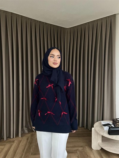 Kelebek Kazak - Lacivert