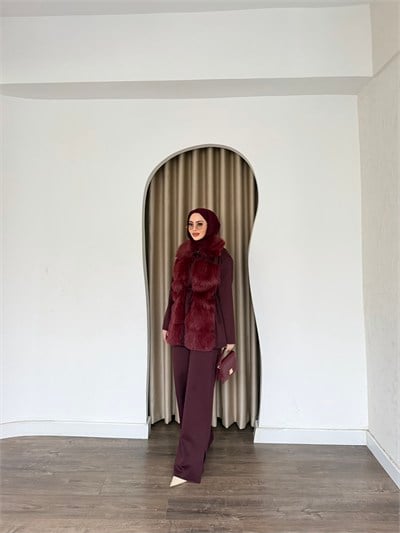 Kumru Kükr Detay Takım - Bordo