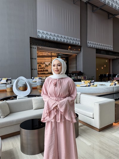 Lale Müslin Takım - Pudra