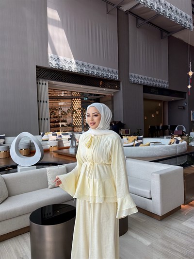 Lale Müslin Takım - Sarı