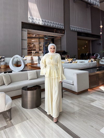 Lale Müslin Takım - Sarı