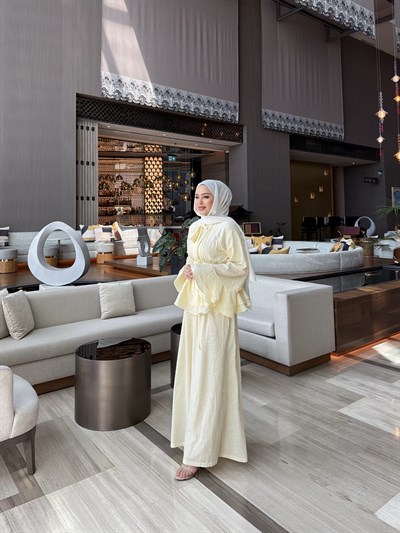 Lale Müslin Takım - Sarı