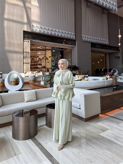 Lale Müslin Takım - Yeşil