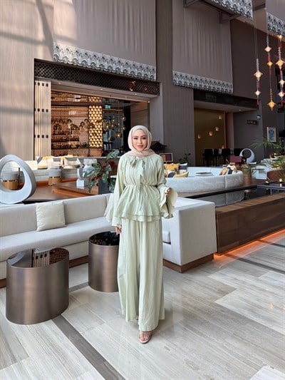 Lale Müslin Takım - Yeşil